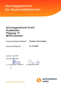 NQ Anlagentechnik: Schwaben-Netz-Vertragspartner für Gasinstallationen